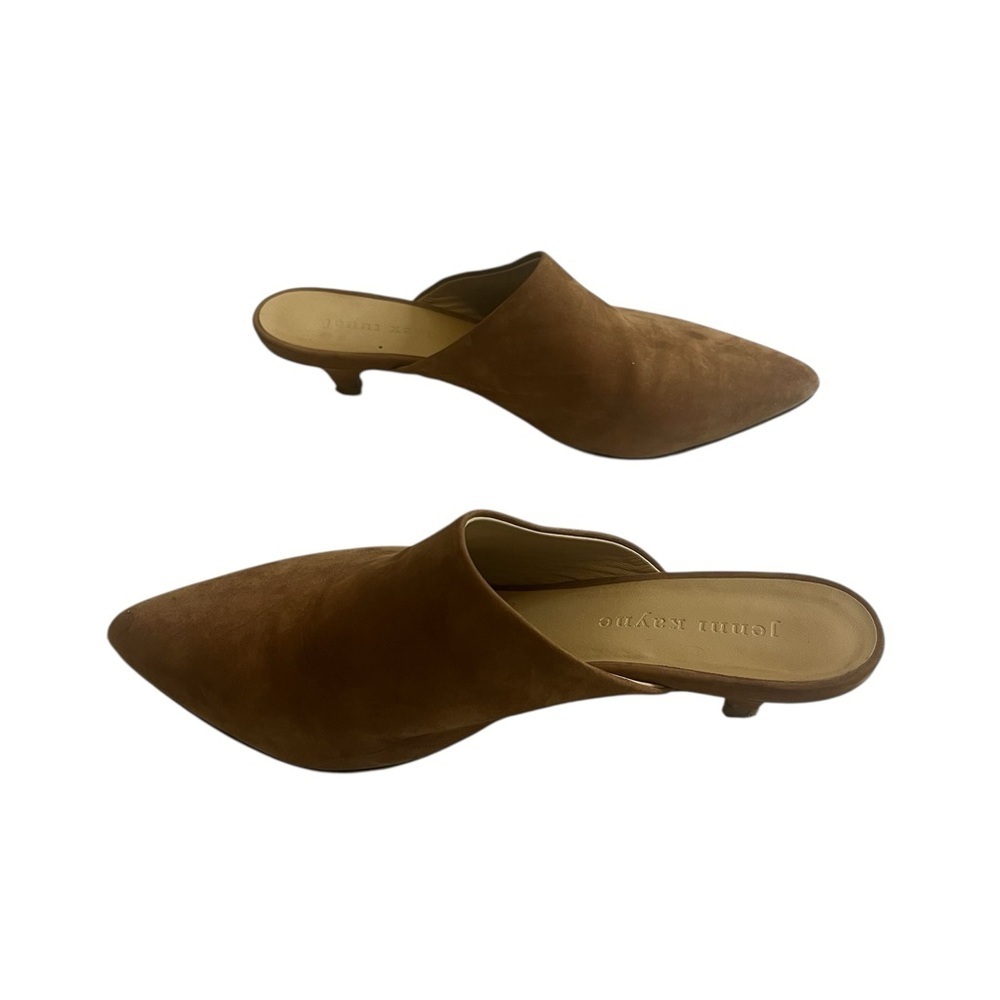 Jenni Kayne Brown Mules Suede Minimalist Design - Picture 13 of 16